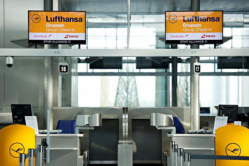 Streik der Lufthansa-Piloten am Flughafen München: Die aktuellen Bilder vom Terminal 2.