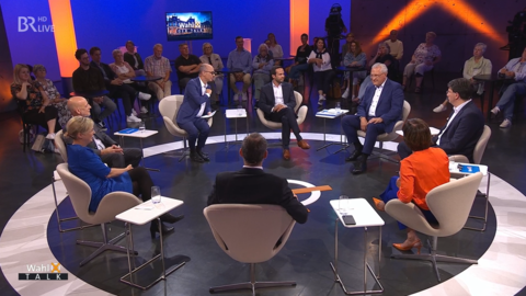 Nicht immer ging es um BR-Wahltalk so friedlich zu wie in dieser Szene.