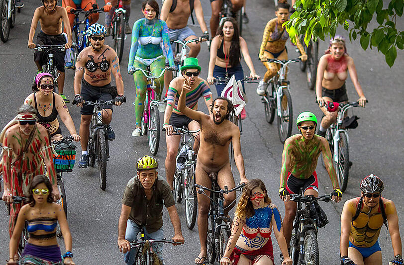 World Naked Bike Ride: Die besten Bilder der vergangenen Jahre.
