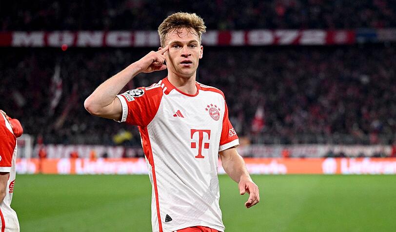 Er führt die Bayern mit seinem Kopfballtor gegen Arsenal ins Halbfinale der Champions League: Joshua Kimmich.