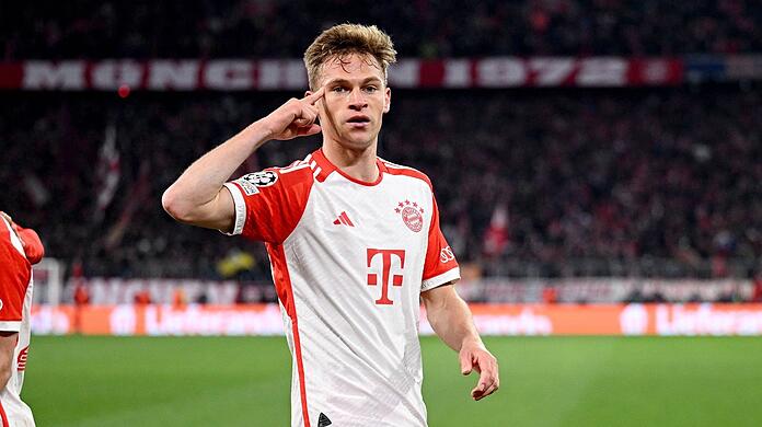 Er führt die Bayern mit seinem Kopfballtor gegen Arsenal ins Halbfinale der Champions League: Joshua Kimmich.