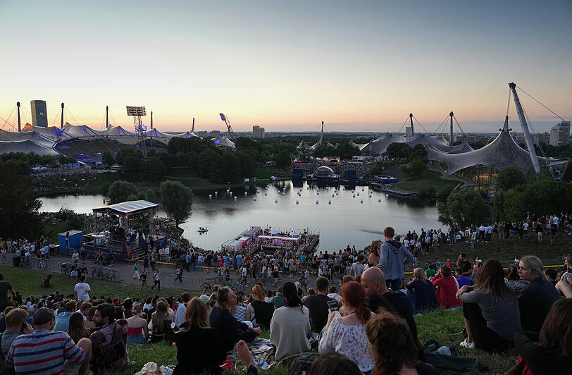 Historisches Panorama im Olympiapark.