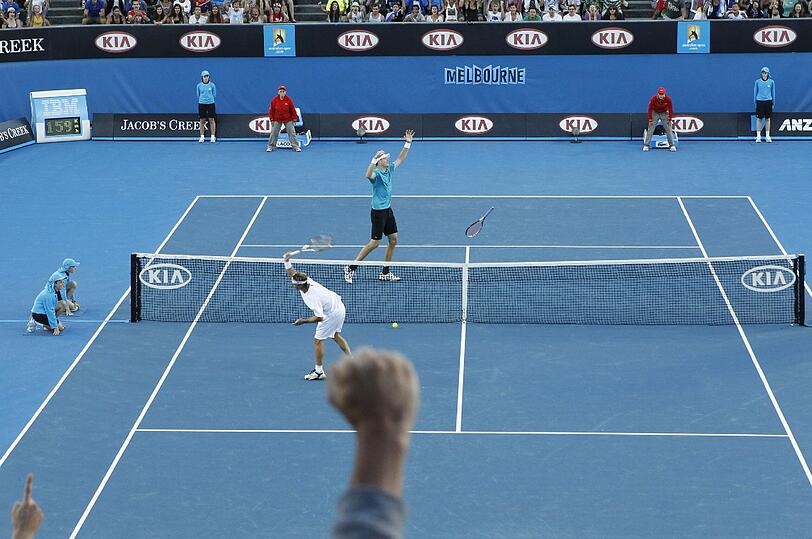 Sichtlich verägert war der Argentinier David Nalbandian nach seiner knappen Niederlage gegen John Isner.