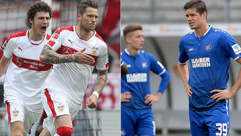 Während der VfB Stuttgart einen großen Schritt in Richtung Bundesliga macht, ist der KSC in die dritte Liga abgestiegen.