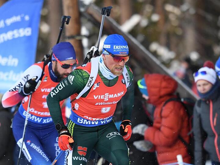 Erik Lesser beim Verfolgungsrennen in Östersund.