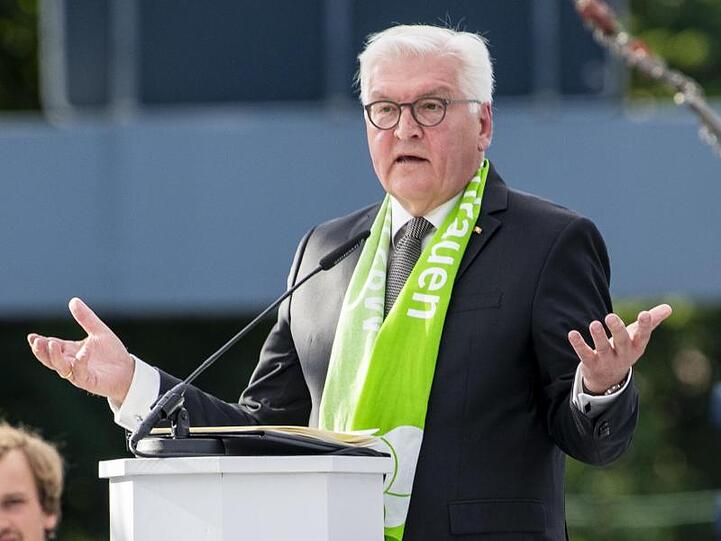 Bundespräsident Frank-Walter Steinmeier während seiner Rede beim Eröffnungsgottesdienst.