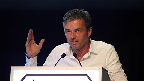 Klaus Ruhdorfer auf der Mitgliederversammlung des TSV 1860 im Sommer 2018.