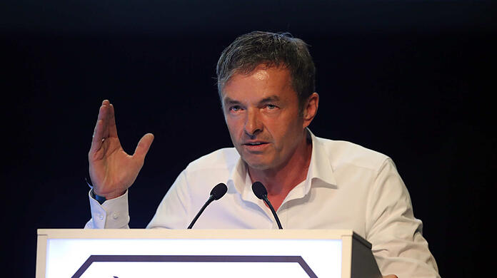 Klaus Ruhdorfer auf der Mitgliederversammlung des TSV 1860 im Sommer 2018.