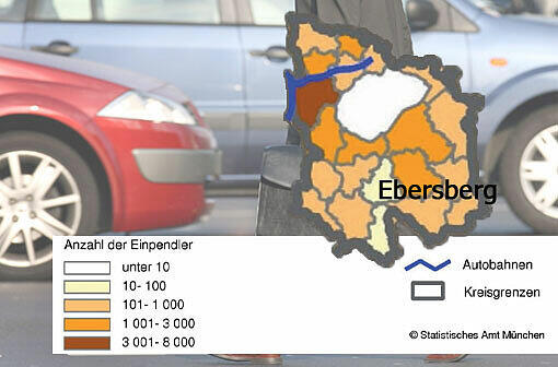 EBERSBERG: Einpendlerinnen 18333 Auspendler/innen 4451 zusammen 22784