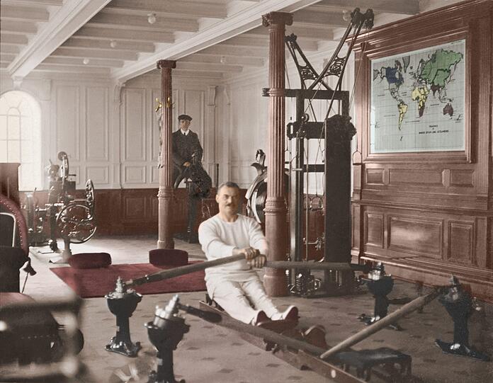 Sportlich! So hat das "Fitnessstudio" auf der Titanic ausgesehen.