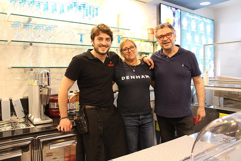 Ebenfalls neu: Mirco (l.), Andrea und Peppe Di Sclafani freuen sich schon auf die Eröffnung ihres Cafés "Piccola Florenz".