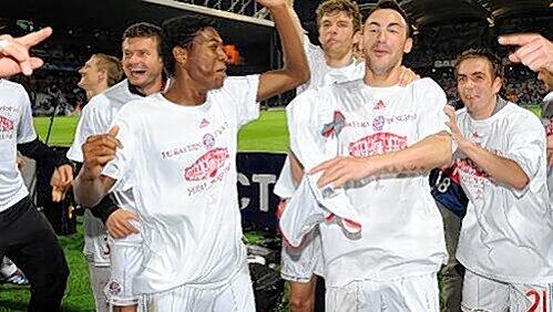 An der Säbener Straße ausgebildet, in Lyon mit dem FC Bayern ins Finale eingezogen (v.l.): David Alaba, Thomas Müller, Diego Contento und Philipp Lahm. An der Säbener Straße ausgebildet, in Lyon mit dem FC Bayern ins Finale eingezogen (v.l.): David Alaba, Thomas Müller, Diego Contento und Philipp Lahm.
