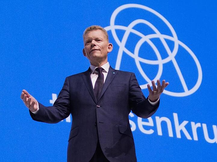 Guido Kerkhoff, Vorstandsvorsitzender von Thyssenkrupp. Im ersten Quartal hat der Stahl- und Industriekonzern im operativen Geschäft weniger verdient.