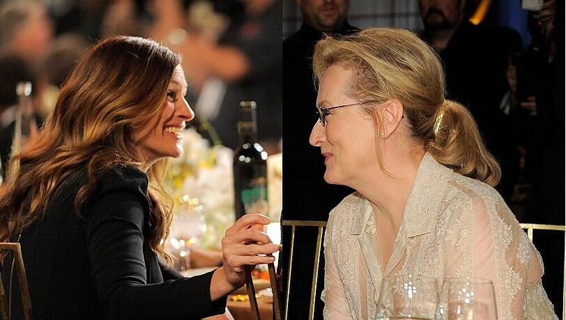 Oscar-Gewinnerinnen unter sich: Julia Roberts (li.) und Meryl Streep Oscar-Gewinnerinnen unter sich: Julia Roberts (li.) und Meryl Streep