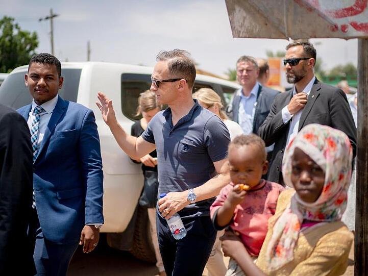 Außenminister Heiko Maas am Dienstag in der sudanesischen Hauptstadt Khartum.