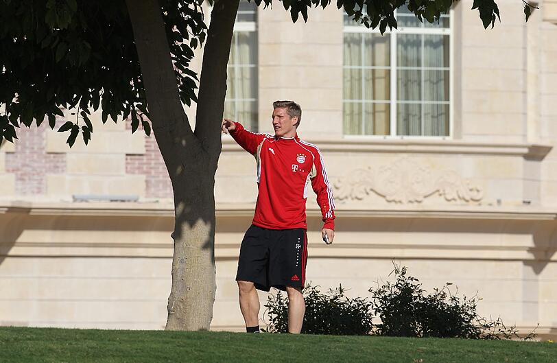Impressionen aus dem Bayern-Trainingslager in Doha.