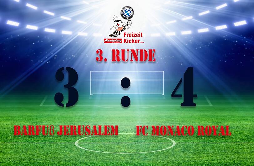 Nach einer spannenden Partie gewann der FC Monaco Royal gegen Barfuß Jerusalem.