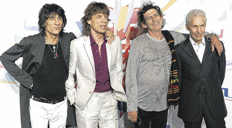 Keine Verfechter ewiger Bindungen: Die Rolling Stones Ron Wood, Mick Jagger, Keith Richards und Charlie Watts (von links), hier auf ihrer Mammut-Tournee A Bigger Bang im Juli 2006 in Mailand, schockten gestern ihren britischen Musikkonzern. Fotos: AP/EMI