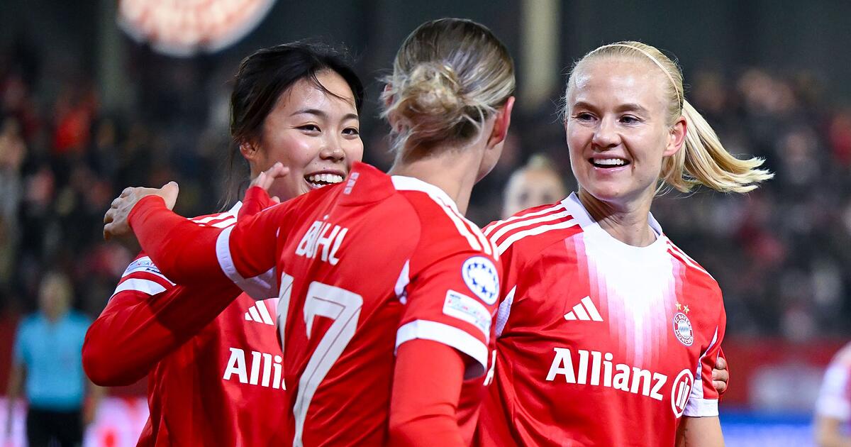 Bayern-Fu-ballerinnen-feiern-klaren-Sieg-in-Frankfurt