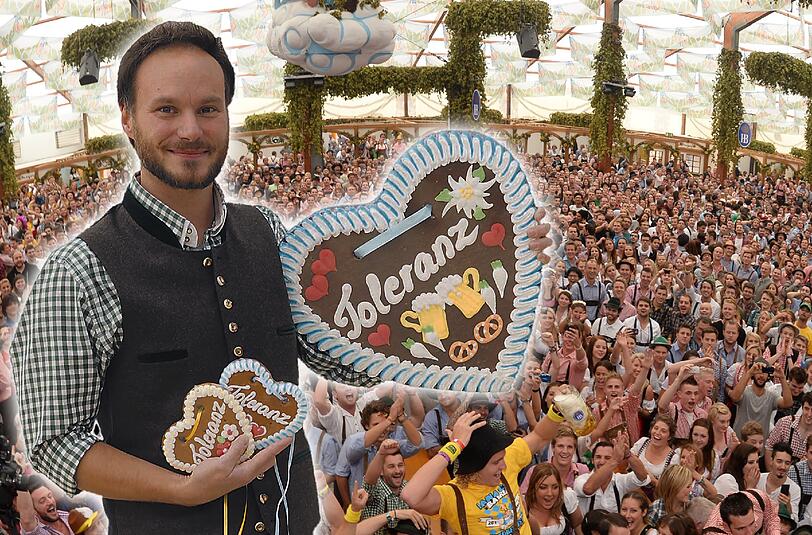 Andreas Greipl will mit seinen Toleranz-Herzen den Flüchtlingen in München helfen.
