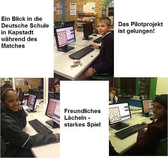 Die Schachgruppe aus Kapstadt hat eine Gruß-Collage nach Deutschland geschickt.