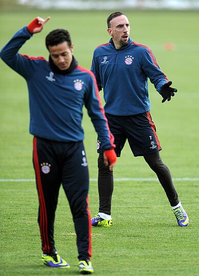 Der FC Bayern trainiert vor dem Spiel gegen Manchester City - die Bilder