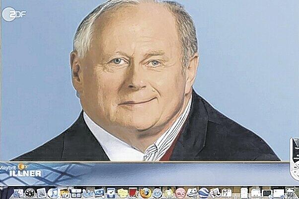 Aus Oskar Lafontaine (l.), dem Vorsitzenden der Linken, und Bayern-Manager Uli Hoeneß wird bei Maybrit Illner Uli Lafoeneß.Foto: ZDF