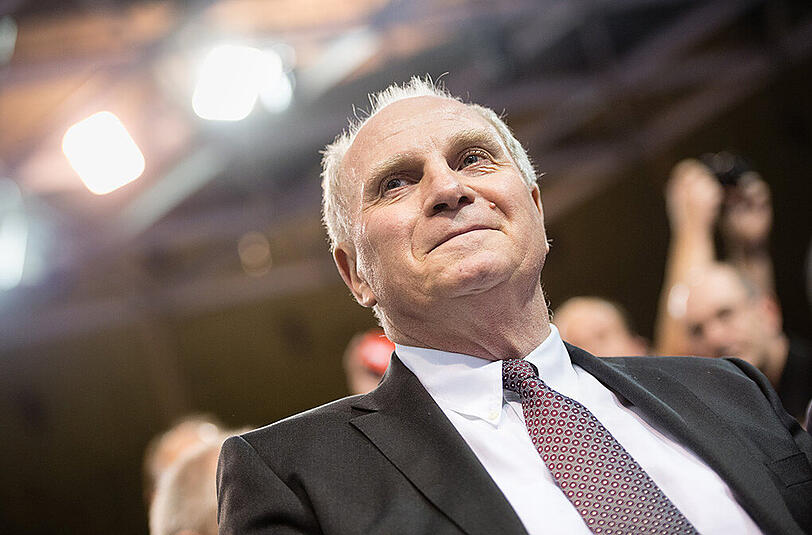 Wurde im Audi Dome begeistert empfangen: Uli Hoeneß.