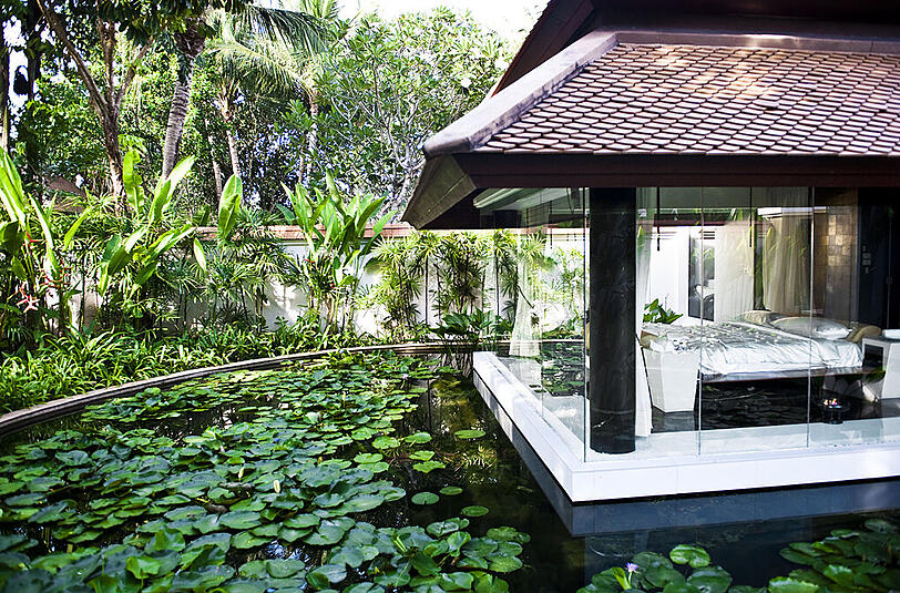 Das Schlafzimmer im Lotus-Teich.