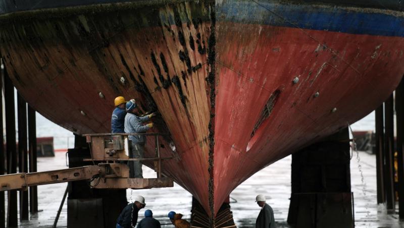In der Werft: Die "Gorch Fock" war zuletzt vor knapp 40 Jahren vollständig technisch untersucht und dokumentiert worden.