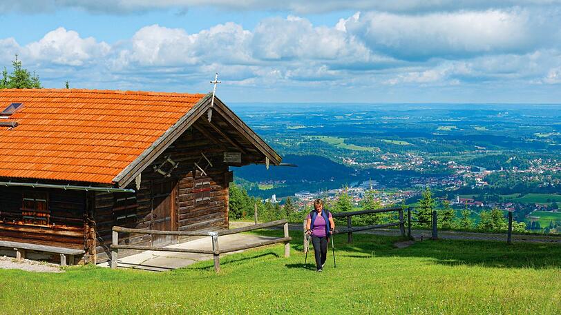 Am Rechelkopf: Tolle Aussicht von der Schwaigeralm aus.