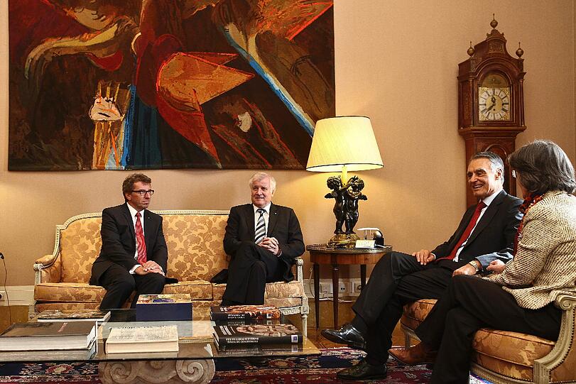 Horst Seehofer in Portugal: Es handelt sich offiziell nicht um eine Seehofer-Reise, sondern
einen Besuch der CSU-Fraktion.