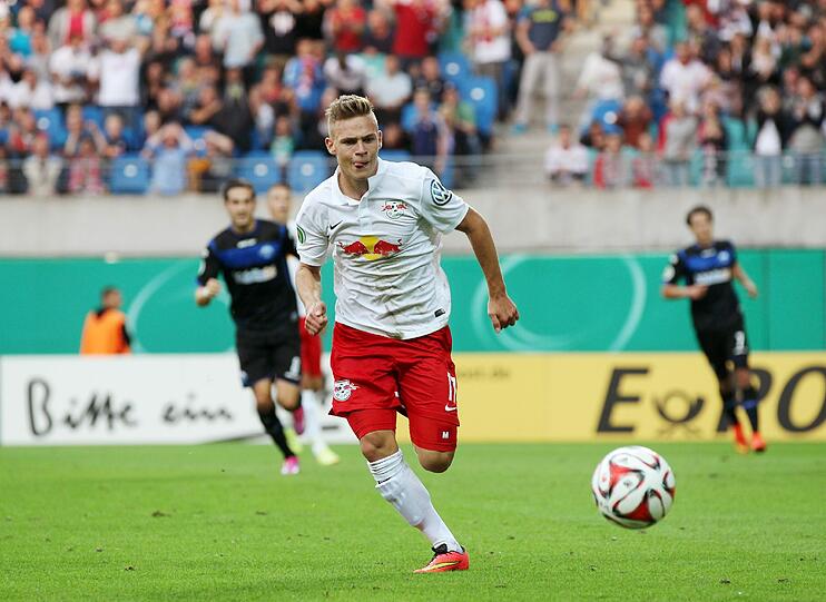 Transfer zum FC Bayern für 7 Millionen Euro: Das ist Joshua Kimmich. Bilder von seinem Einsatz bei RB Leipzig.