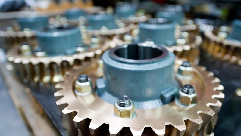 Schneckenräder, Teile eines Getriebes, liegen in der Produktionshalle eines Werkes. Foto: picture alliance / dpa / Archiv / Symbolbild Schneckenräder, Teile eines Getriebes, liegen in der Produktionshalle eines Werkes. Foto: picture alliance / dpa / Archiv / Symbolbild