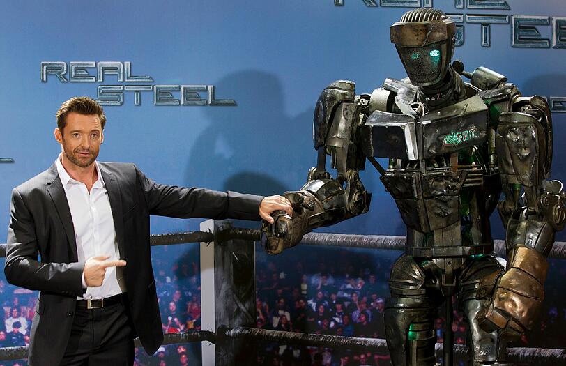 Hugh Jackman in München: Der Superstar stellt seinen neuen Film "Real Steel" vor.