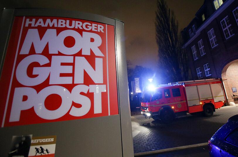 Auf das Archiv der "Hamburger Morgenpost" ist in der Nacht zum Sonntag ein Brandanschlag verübt worden.