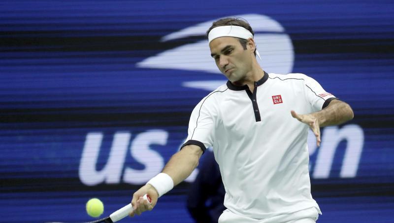 Nach anfänglichen Schwierigkeiten gegen den Bosnier Damir Dzumhur in der dritten Runden: Roger Federer.