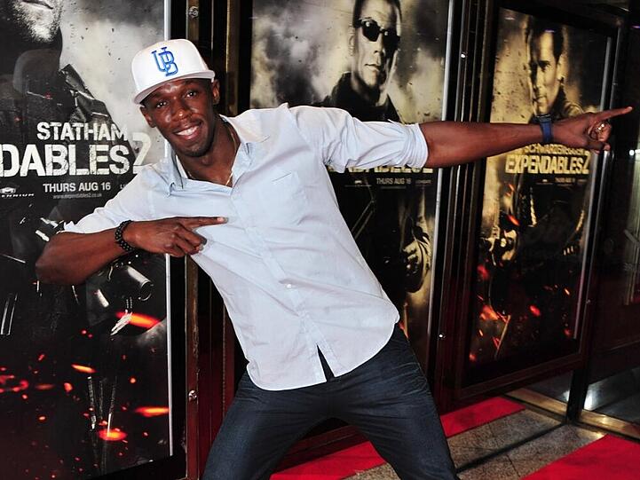 Usain Bolt auf der Premiere von "Expendables 2"