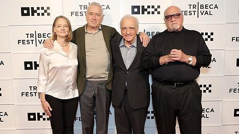 Jodie Foster, Robert De Niro, Martin Scorsese und Paul Schrader bei einer Vorf&uuml;hrung von "Taxi Driver" beim Tribeca Film Festival in New York.