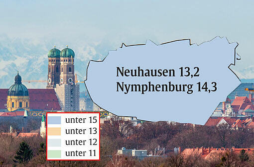 Mietspiegel 2013: Durchschnittliche Quadratmeterpreise für Wohnungen in München