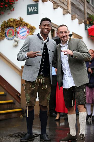 Immer zu Scherzen aufgelegt: David Alaba und sein Kumpel Ribéry.