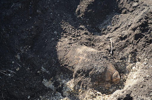 In einem Acker bei Ismaning hat ein Mann eine Fliegerbombe entdeckt. Die Bilder vom Fundort.