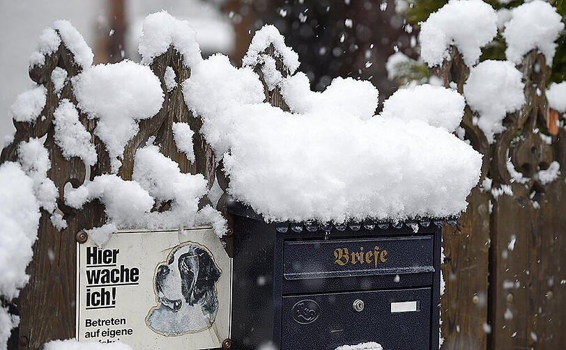 Wintereinbruch in Garmisch-Partenkirchen. Hier lag im tiefsten Winter oftmals weniger Schnee.