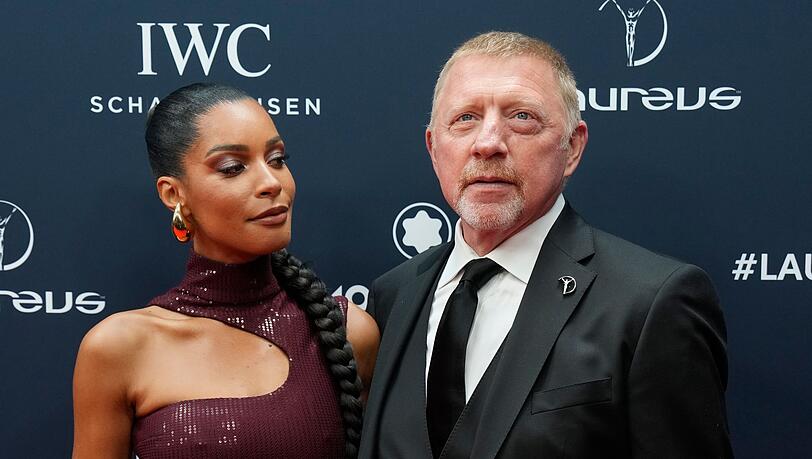 Boris Becker (r) und seine Partnerin Lilian de Carvalho Monteiro bei den Laureus Sports Awards. Boris Becker (r) und seine Partnerin Lilian de Carvalho Monteiro bei den Laureus Sports Awards.