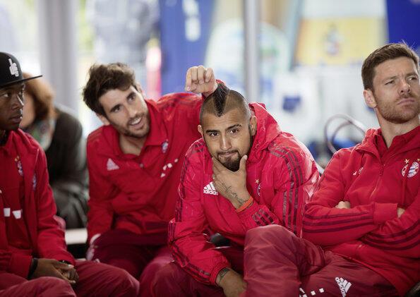 David Alaba, Javier Martínez, Arturo Vidal und Xabi Alonso