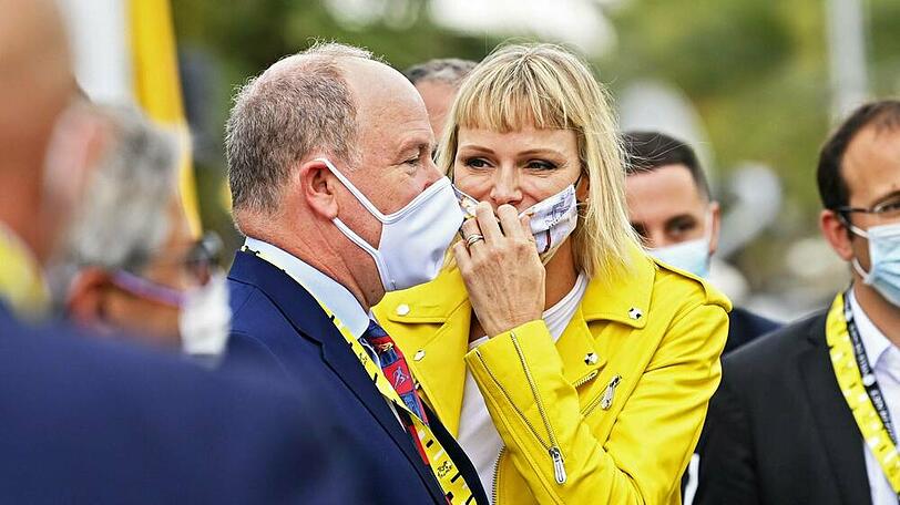 Fürst Albert und Charlene beim Auftakt der Tour de France in Nizza.