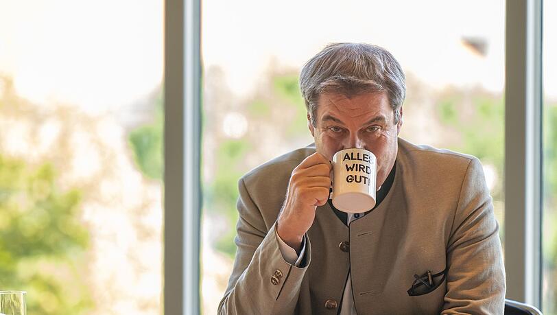 Markus Söder (CSU), Ministerpräsident von Bayern, nimmt an der letzten bayerischen Kabinettssitzung vor der Sommerpause teil.
