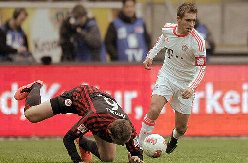 Philipp Lahm wäre bei einer weiteren Gelben Karte gesperrt im Champions-League-Halbfinal-Hinspiel.