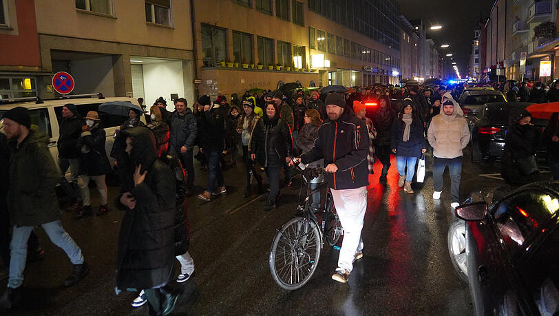 Maßnahmen-Gegner beim Protest am vergangenen Mittwoch.