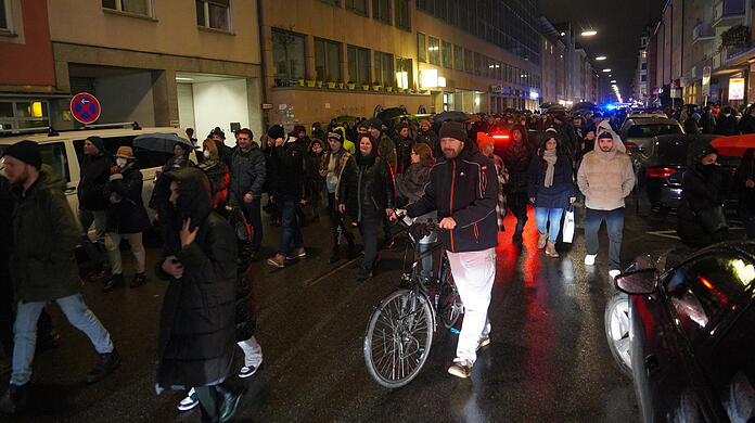 Maßnahmen-Gegner beim Protest am vergangenen Mittwoch.